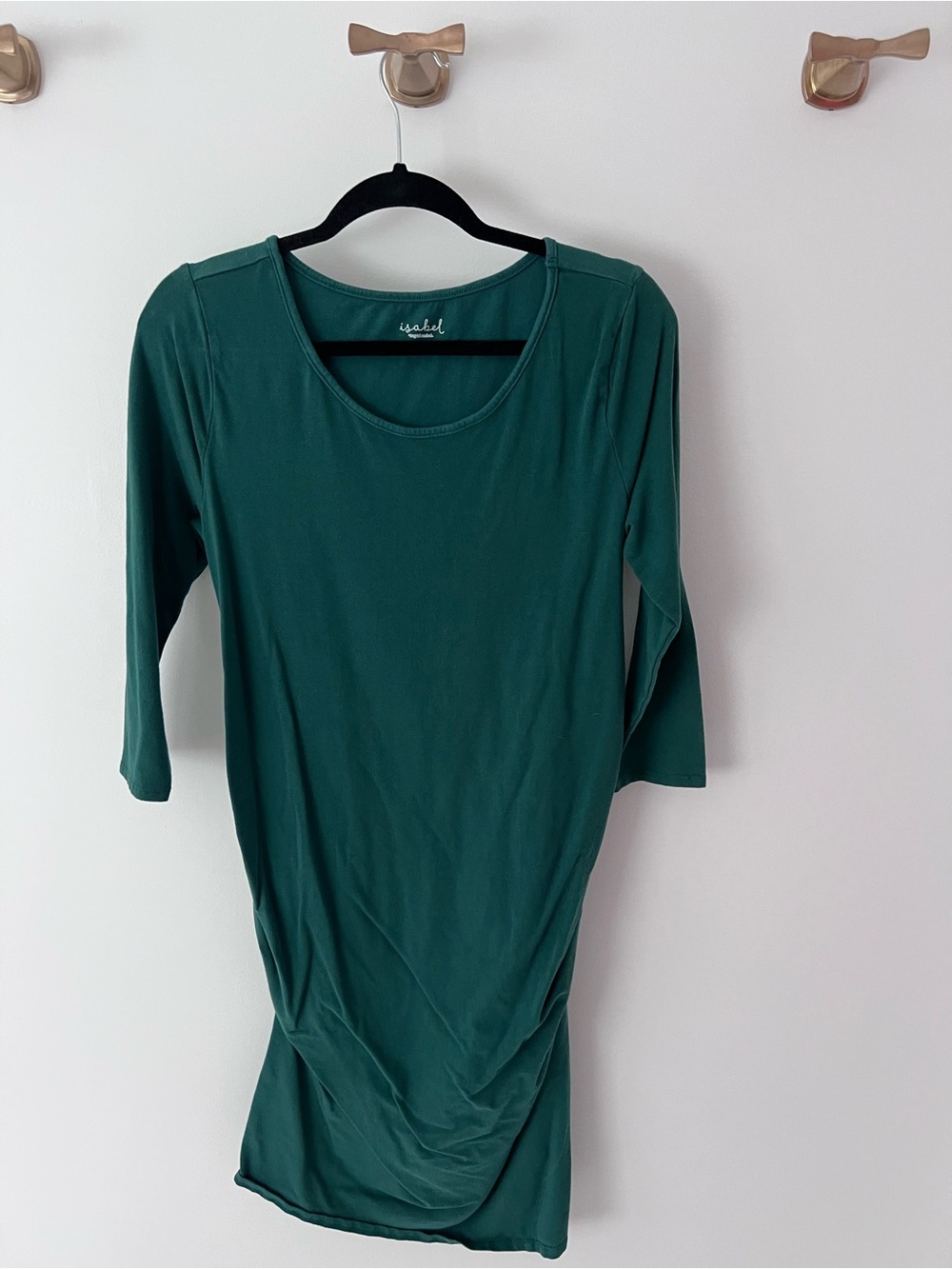 Isabel Maternity by Ingrid & Isabel Teal Midi Scoop-Neck Dress